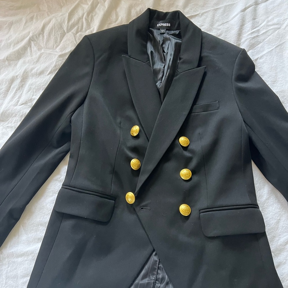 Express Gold Button Blazer Size 4